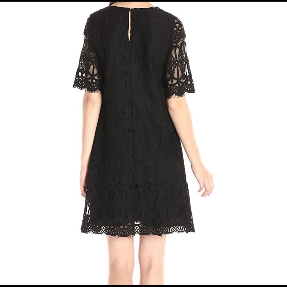 Black Lace Shift Dress - Picture 4 of 5
